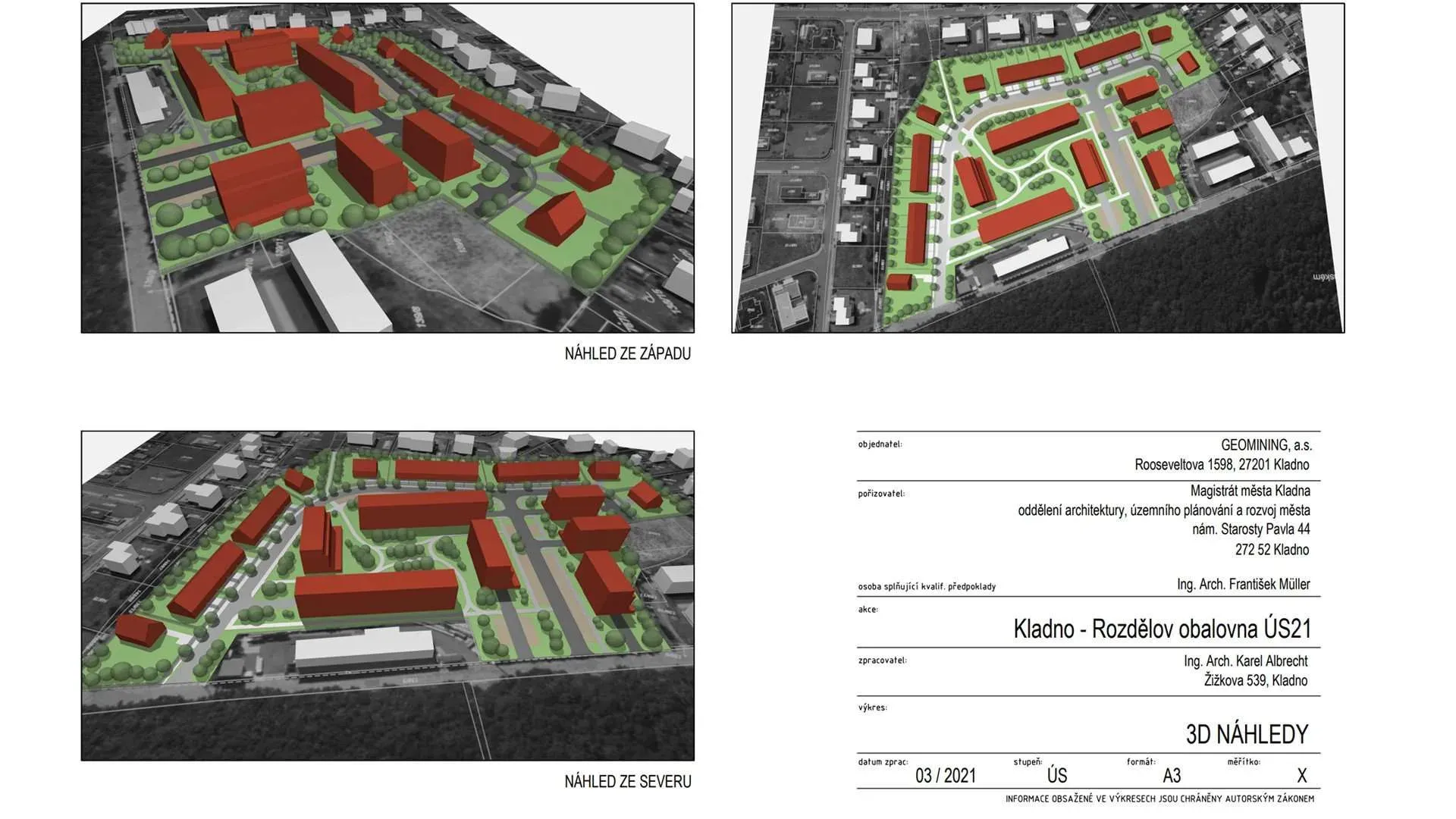 Šest nových studií rozvojových ploch na Kladně - Kladno