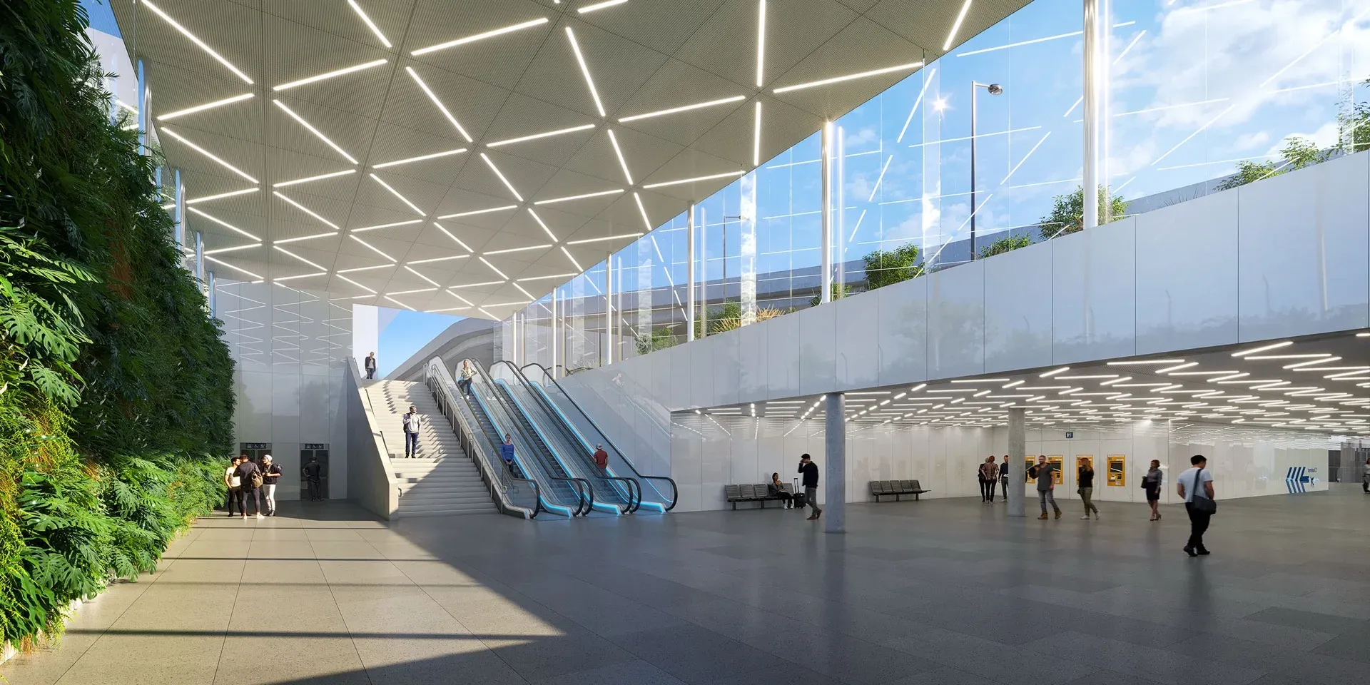 Projekt železniční stanice na pražském letišti - Kladno