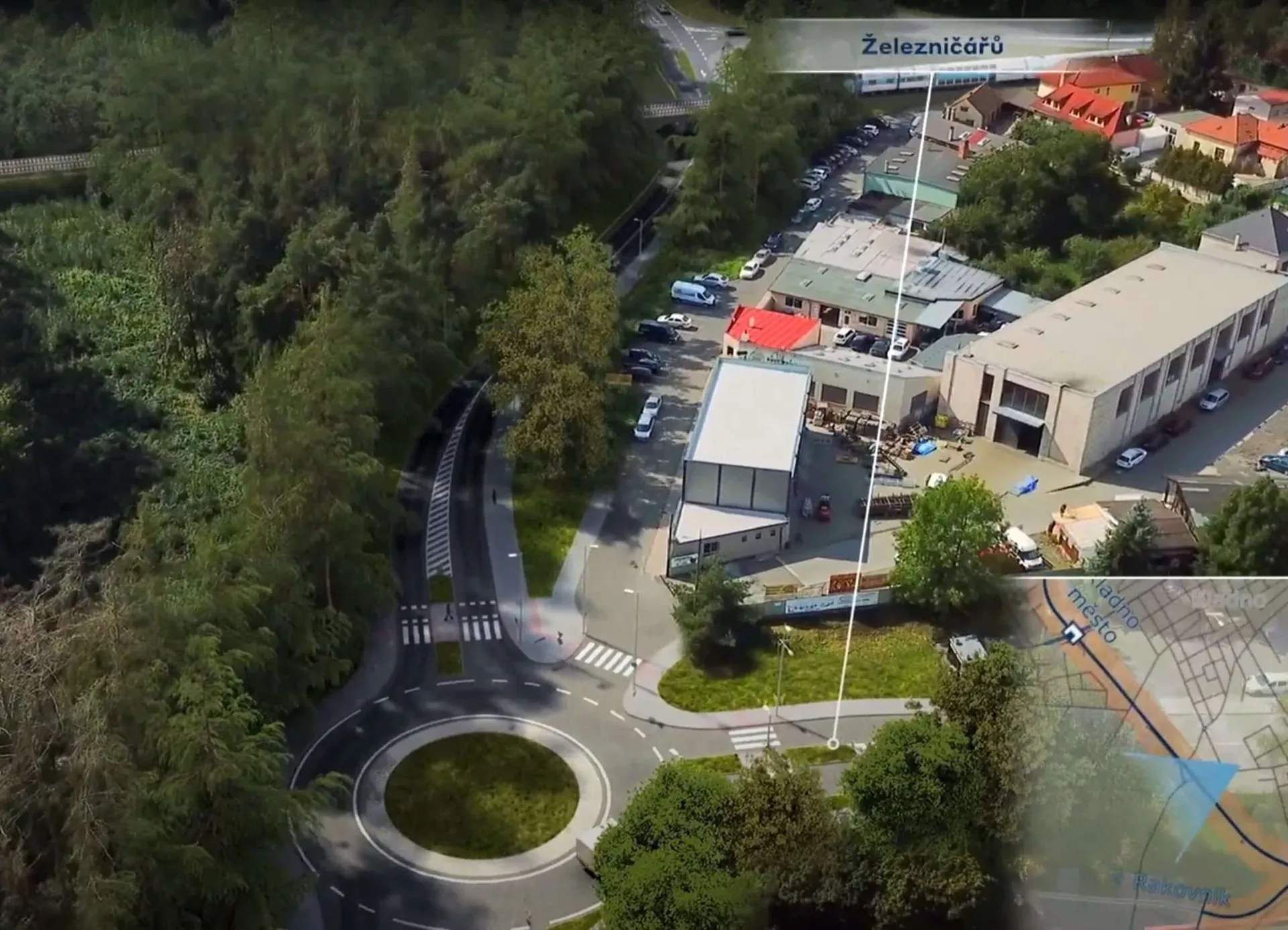 Dvě nové okružní křižovatky - Kladno