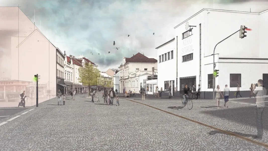 Dvě varianty horní části hlavní třídy - Kladno